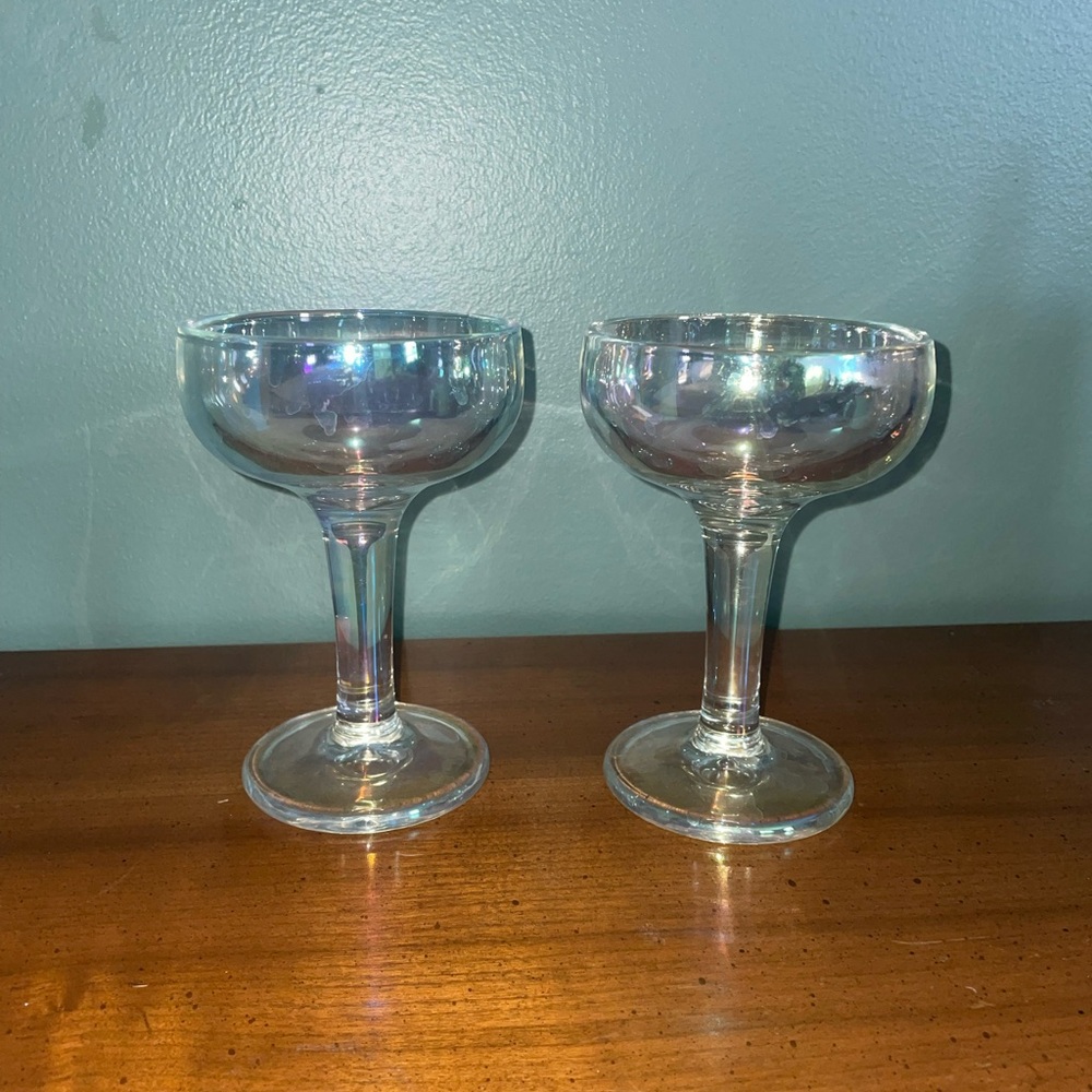 Iridescent Glass Coupes